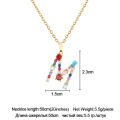 Shangjie Oem Kalung Tembaga Declaración Collar de cristal Collar de acero inoxidable Collar de joyería Inicial